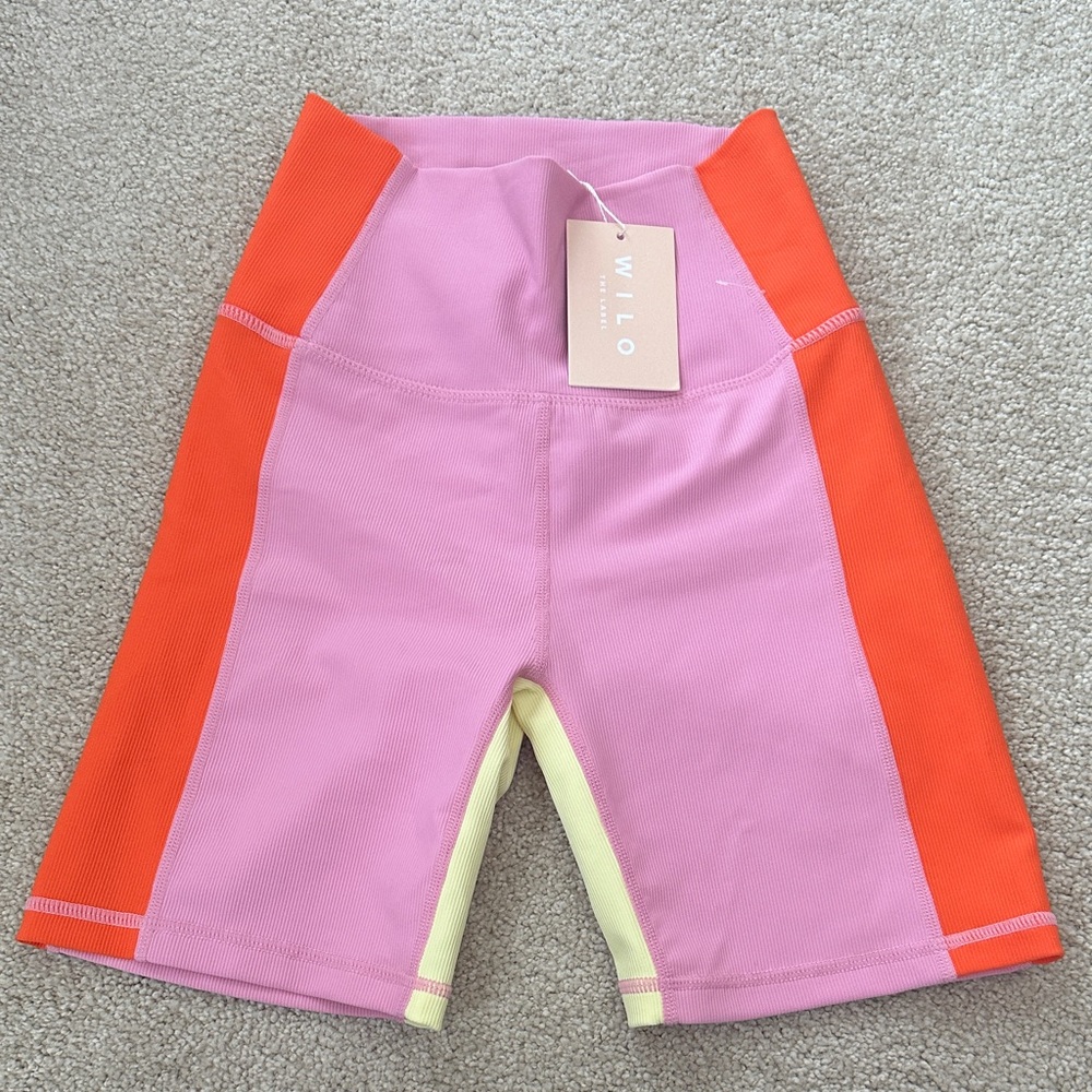 Wilo the Label Women's Athletic Shorts - Pink and Orange